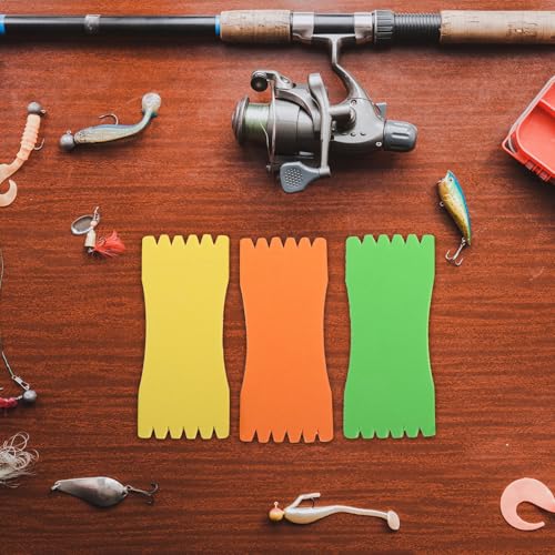 10Pcs Fishing Line Board Sponge Wrapped Wire Fishing Winding Board with 5 Slots Lightweight Quick Dry Line Spooling Accessories for Organizing Hooks Leaders and Rigs 4.72X1.96X0.23In