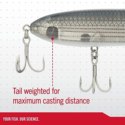 Berkley Cane Walker Saltwater Fishing Hard Bait - color: Black Chrome, size: 4 3/10in - 110 (5/7 oz)
