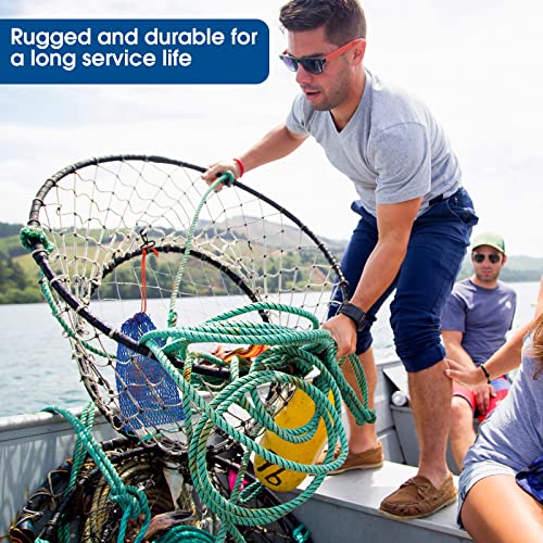 Honoson 6 Pcs Crab Trap Bait Bags with Locker Portable Fish Trap Outdoor Sports Style Crab Snare Mesh Bait Traps Shrimp Net Fishing Accessories Folding Crabbing Equipment for Crawfish Minnow Lobster