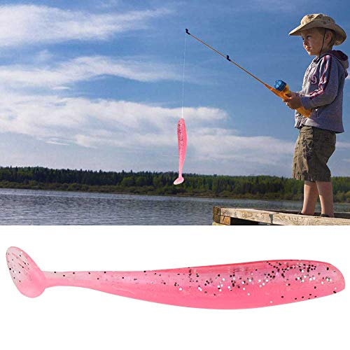 20 Pcs Fishing Soft Lure 7.5cm/2g Plastic T Tail Bait Artificial Swimbait for Bass Trout Walleye Fishing Accessory