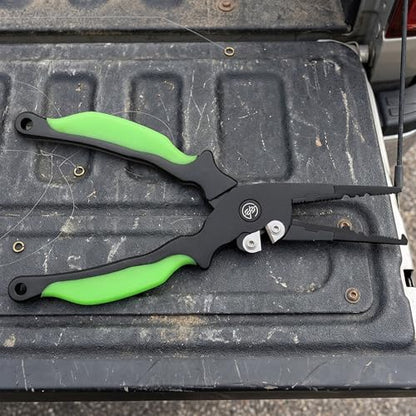 Googan Squad 6.5 Inch Aluminum Fishing Pliers with Spring Loaded Jaws and Soft Grip Handles for Hook Removal, Line Cutting and Crimping - style: 6.5" Aluminum Pliers