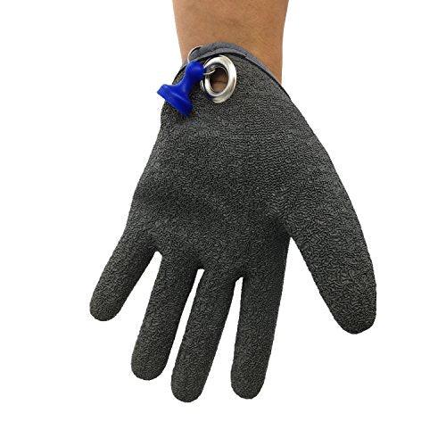Inf-way Fishing Glove with Magnet Release, Fisherman Professional Catch Fish Gloves Cut&Puncture Resistant with Magnetic Hooks Hunting Glove - size: Medium, style: Left