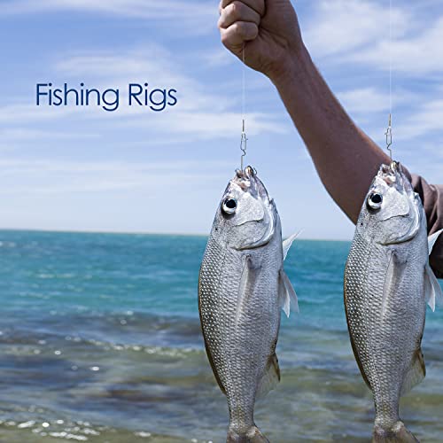 Fishing Leader Fishing Rigs, Luroad 6/12/18 Pcs Nylon-Coated Lines with Swivels Snap Beads, Stainless Steel Hooks Crimps Saltwater Freshwater for Fishing Lovers Angler, 1 Arm/ 2 Arms - color: A.1 Arm-Green-6pcs