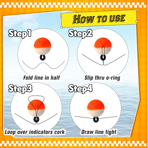 9 Pcs Fly Fishing Strike Indicators for Trout Neon Fishing Bobbers Floats - size: X-Small, style: Neon