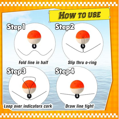 9 Pcs Fly Fishing Strike Indicators for Trout Neon Fishing Bobbers Floats - size: X-Small, style: Neon