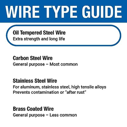 Mercer Industries 186031B - 6" x 3/16" x 5/8"-11 Premium Stringer Bead Wire Wheel, .020 Tempered Steel Wire - color: .020 Tempered Steel, size: 6" x 3/16" x 5/8"-11, style: Stringer Bead Wire Wheel