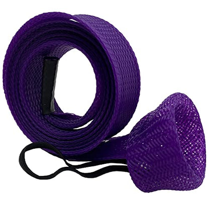 Fishing Rod Sock Mesh Sleeve Rod Cover Braided Mesh Rod Protector Pole Gloves Fishing Tools for Fly, Casting, Sea Fishing Rod - color: Purple Color Set (10pc)