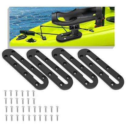 Kayak Track, Kayak Low Profile Track,Kayak Rail, Kayak Accessories Mount Track, Kayak Paddle Holder Kayak Gear Track for Fishing Rod Holde,Fish Finder, Kayak Rod Holder,Anchor Cleats - size: 7 INCH/4 PCS