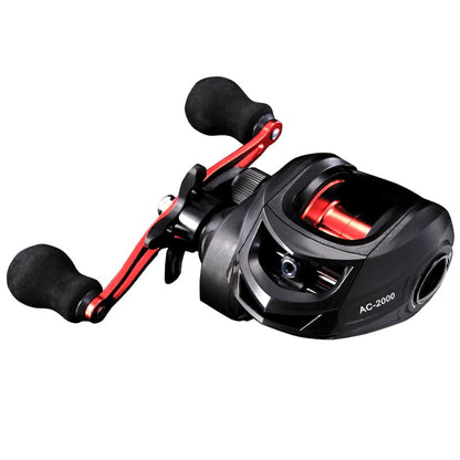 Rooblinos AC Baitcasting Fishing Reel Lightweight Aluminum Spool Fishing Reel 17.6Lbs Max Drag Magnetic Braking System 6.3:1 High-Speed Gear Ratio Saltwater Freshwater Baitcaster Reel