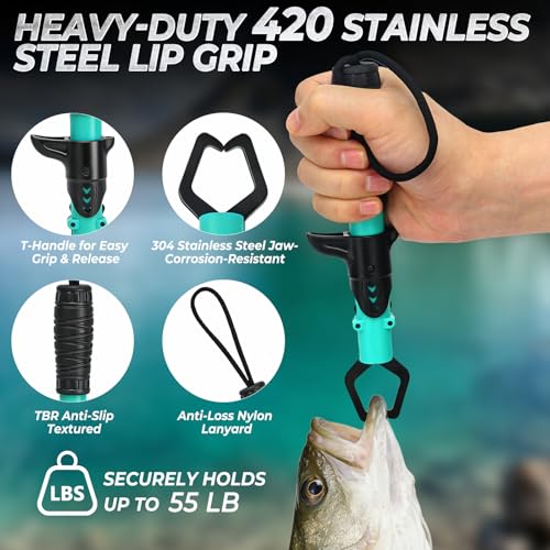 Jenseits Fishing Tool Kit, Fish Gripper, Fishing Pliers, Digital Fish Scale, Fillet Knife, Hook Remover & Fishing Accessories Set, Freshwater Saltwater Fishing Gear, Fishing Gifts for Men Angler - size: 6pcs (no scale)