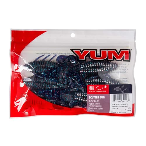 Scutter Bug - color: Junebug Red Flake, size: 4.5"