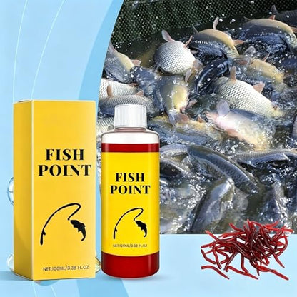 Red Worm Liquid Fish Attractant Spray | Concentrated Bait Scent Additive for Freshwater Fishing | Fast Acting Lure Booster for Watersides & Runs - color: 1pcs