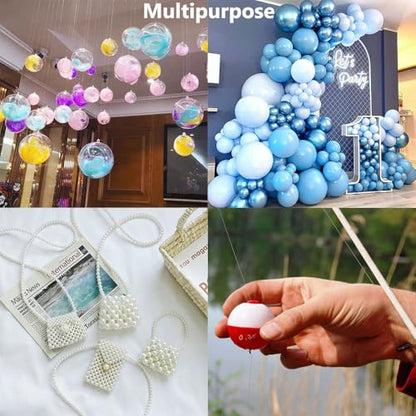 LUSTEMBER Fishing Wire, 1640 ft Clear Fishing Line, Strong Invisible String for Hanging Decorations, Balloons, Crafts, Jewelry Making, Beading, Bracelets and Necklaces