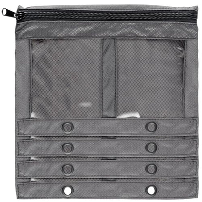Reaction Tackle Deluxe Bait Binder, Water Resistant Soft Bait Storage System for Soft Plastics and Rigs with Zippered Sleeves, 4 Sleeves Double Pocket - size: 4 Sleeves Double Pocket