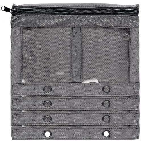 Reaction Tackle Deluxe Bait Binder, Water Resistant Soft Bait Storage System for Soft Plastics and Rigs with Zippered Sleeves, 4 Sleeves Double Pocket - size: 4 Sleeves Double Pocket