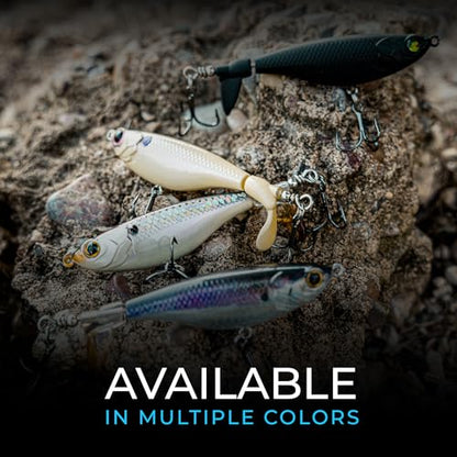 6th Sense – The Scramble Bass Fishing Topwater Fishing Lure with Rotating Tail - color: Ghost Smoke, size: 106mm