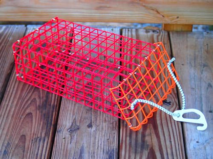 Heavy-Duty Fishing Chum Box – 12” x 7” x 4” PVC Coated Wire Chum Cage – Fits Standard Frozen Chum Blocks