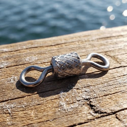 Fishing Barrel Swivels 100 Pcs – High Strength Copper Rotating Connectors for Saltwater Fishing, Barrel Rig Tackle for Hooks, Leaders and Lures - size: 6#