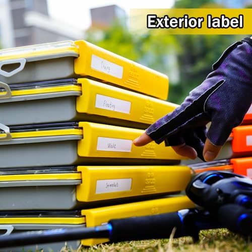 Deluxe Fishing Tackle Box, Waterproof 3600 and 3700 Tackle Trays, Organizer with Removable Dividers, Sealed Lure Box and Terminal Tackle Storage (1, 3700 Yellow) - color: 3700 Yellow 1 pack