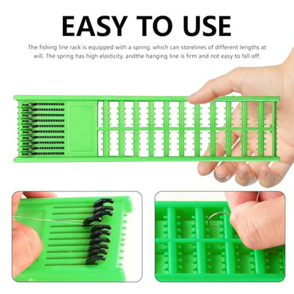 2PCS Fishing Hook Holder,Fishing Line Holder,Fishing Rod Hook Keeper,Plastic Double Side Spring Hooks,Storage Catch Holder for Storing Fish Line Winding Board