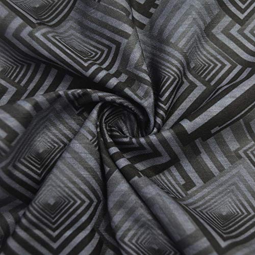 Obacle Seamless Face Mask Rave Bandana Men Women for Dust Sun Wind Protection - color: Geometry Black Gray
