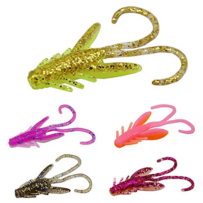 Soft Plastic Crawfish Bait Fishing Lure for Crappie, Bass, Bluegill, White Perch, Sunfish, Speckled Trout All Panfish Softlure Artificial Crayfish Lures Bait Drop Shot Rig Lure Slow Sinking - color: 4cm/1g - 70pcs(D)