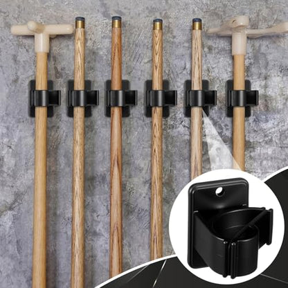 20 Pcs Fishing Rod Clips Kit Upgrade 10 Adjustable Fishing Pole Rod Holder Clips and 10 Fixing Brackets, Billiards Cue Clip Pole Rods Holder Snooker Pool Cue for Wall Mounted Accessories