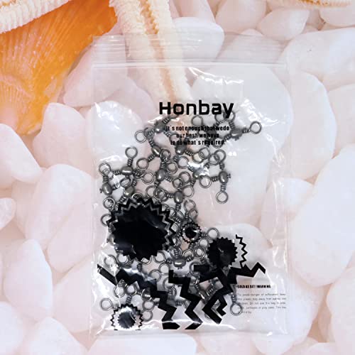 Honbay 30PCS 3# Cross Line Barrel Stainless Steel Swivels 3 Way Swivel Fishing Crossline Swivels Three Way Fishing Swivels Fishing Tackle Fishing Rig Saltwater Freshwater T-Turn Fishing Line Connector