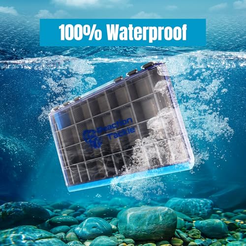 Reaction Tackle Ultra Elite Tackle Trays, Water Resistant Fishing Tackle Box Organizer with Removable Dividers, Sealed Rubber Gasket and One Hand Latch - 3600 (1-Pack) - size: 3600 (1-Pack)