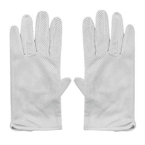 JIAHG Women Men's Driving Gloves Summer UV Sun Glove Non Slip Touchscreen Cotton Gloves Outdoor Sunblock Mittens for Cycling - color: Mesh-gray full finger
