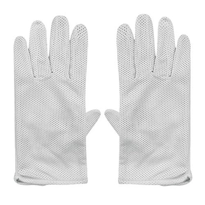 JIAHG Women Men's Driving Gloves Summer UV Sun Glove Non Slip Touchscreen Cotton Gloves Outdoor Sunblock Mittens for Cycling - color: Mesh-gray full finger