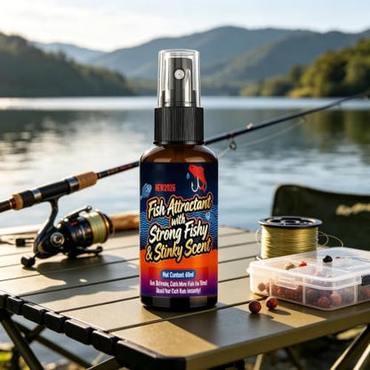 Fish Attractant 60ml Lures Liquid Additive with Fishy Stinky Scent | Fishing Additive for Bass Trout Carp Cod Lakes Rivers Reservoirs Sports Outdoors