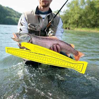 Foldable Fishing Measuring Board 31 Inch (80 cm) Marine Ruler Gauge for Boat Shore Kayak Measurement, White Plastic