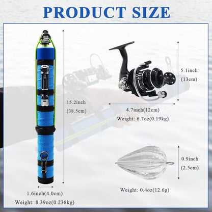 SUFFUSE Fishing Rod, Portable Catapult Lure Fishing Tools, Saltwater and Freshwater Great Gear for Traveling - color: Package D