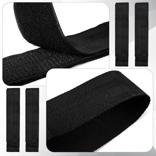 Arrowbash 4 Pcs Fishing Rod Straps for Boat Deck 28.1'' Nylon Rod Straps( up to 5) with 24 Screws Secure for Fishing Boat Accessories - color: Black