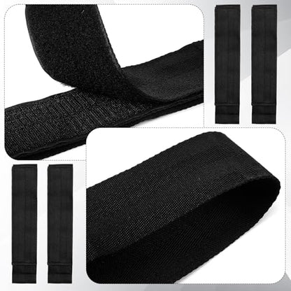 Arrowbash 4 Pcs Fishing Rod Straps for Boat Deck 28.1'' Nylon Rod Straps( up to 5) with 24 Screws Secure for Fishing Boat Accessories - color: Black