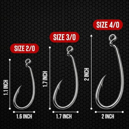 Worm Hooks for Bass Fishing- Texas Rig - Ewg
