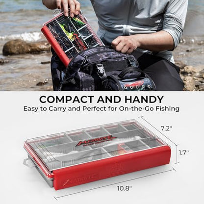 MadBite by KastKing 182/265/400pcs Compact Fishing Tackle Kit - All-in-One Freshwater Hooks, Weights, Bobbers in Tackle Box, Fishing Gear Set for Bass Trout Panfish - style: 143pcs Freshwater Lure Kit