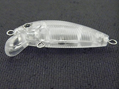 Blank Unpainted Minnow Crankbait Topwater Lipless Jerkbait Fishing Lures - color: UPC544