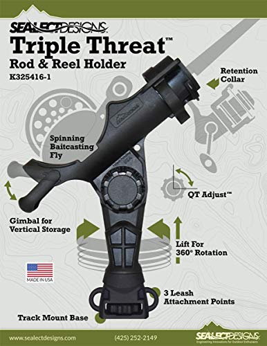 Sea-Lect Designs Triple Threat Rod Holder - Track Mount