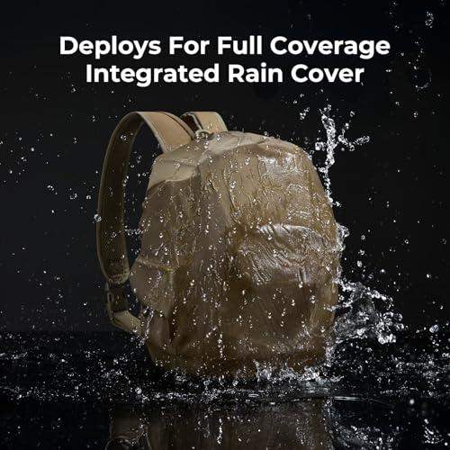 Piscifun Fishing Tackle Backpack, Convertible Sling or Waist Pack, 16-Pocket Storage Gear Bag with 2 Rod Holders & Rain Cover | 16 smart pockets, 2 rod holders, Rain cover, Breathable back support, Convertible sling/waist/backpack carry - color: Khaki
