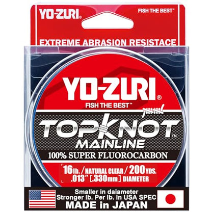 Yo-Zuri Topknot Mainline Natural Clear 200 Yards Fluorocarbon Fishing Line - style: 16 Pound