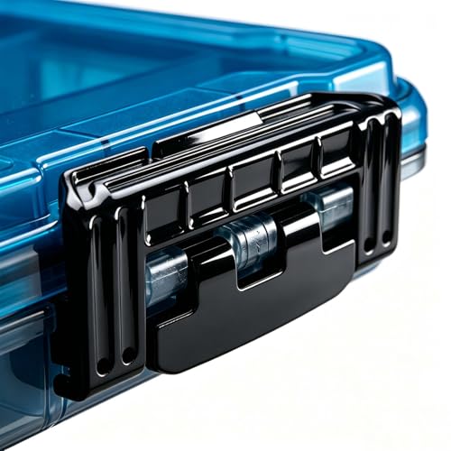 BEAR PAW 3700 Fishing Tackle Boxes Large Waterproof Fishing Tackle Box Lure Tray Storage Organizer Plastic Box with Adjustable Dividers Blue - style: 3700 Waterproof