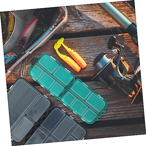 LIOOBO 2pcs Fishing Organizer Small Tackle Storage Plastic Fishing Gear Box Compartment Outdoor Bait Bucket