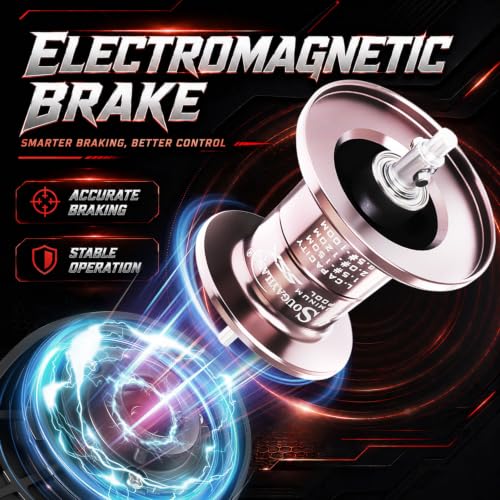 Sougayilang DC Baitcaster Combo – Digital Anti-Backlash Reel 7.2:1 18.5LB Drag, IM6 Graphite 2-Piece Rod, M/MH Power, Stainless Steel Guides for Bass Trout Walleye Pike - size: 602-M