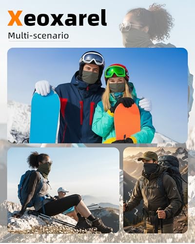 Xeoxarel Neck Gaiter, 7 Pack Cooling UV Protection, Bandana Face Mask Scarf for Men and Women - color: Black, Navy, Dark Grey, Olive Green, Royal Blue, Light Grey, Camo