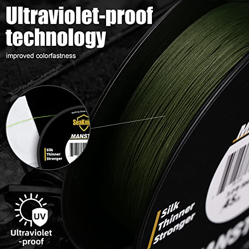 SeaKnight W8 II 8 Strands Braided Lines 164Yds/ 328Yds/ 547Yds Smooth PE Braid Multifilament Carp Fishing Lines Saltwater for Sea Fishing 15-100LB - size: 0.8#: 17LB-328Yds