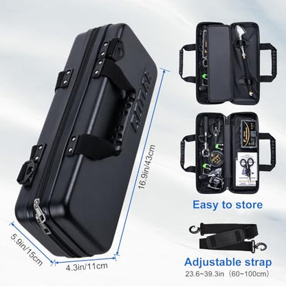 Goture Fishing Rod and Reel Combos-Telescopic Fishing Pole Spinning Reel Lures Set with PC Hard Shell Suitcase, Telescopic Rod Reel Combo Kit for Starter Travel Saltwater, Gifts for Men - size: 8FT/2.4M