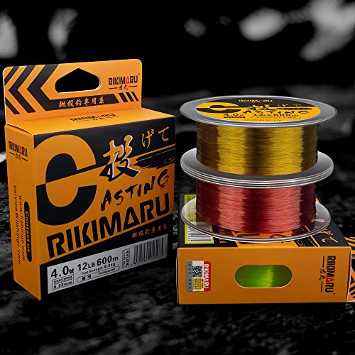 RIKIMARU Premium Monofilament Fishing Line-Strong and Abrasion Resistant Mono Line-Superior Nylon Material Fishing Line - color: Clear, size: 660Yds/0.26mm/8LB
