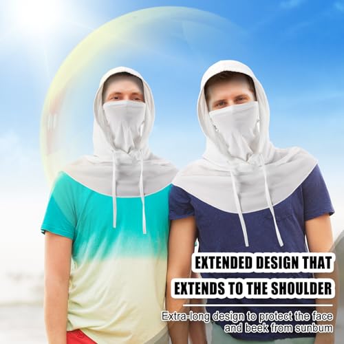 Frienda 6/9/12 Pcs Balaclava Ski Mask UV Protection Hood Breathable Full Head Mask Face Cover for Men Women Cycling Fishing - color: White